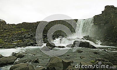 xar rfoss waterfall, ingvellir National Park, Iceland Stock Photo