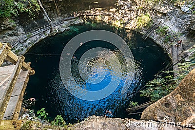 Xcanche Cenote Stock Photo