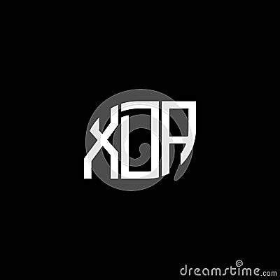 XDA letter logo design on black background. XDA creative initials letter logo concept. XDA letter design Vector Illustration