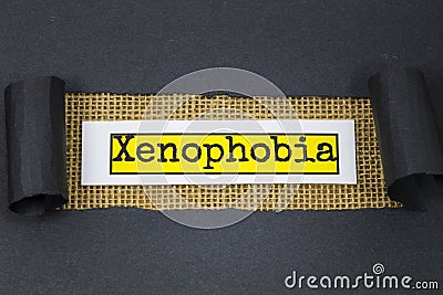 Xenophobia ethnicity racism discrimination human social prejudice equality Stock Photo