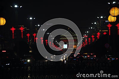 Xi an ancient city wall - China Editorial Stock Photo