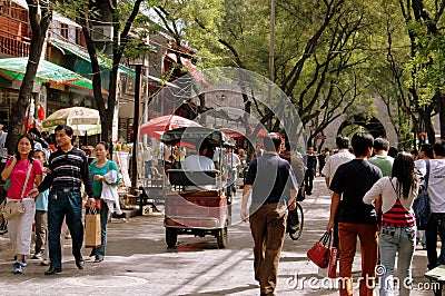 Xi'an, China: Bei Yuan Men Lu Street Editorial Stock Photo