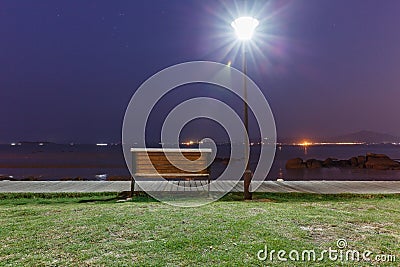 Xiamen Huandao Road Night Scene, China Stock Photo