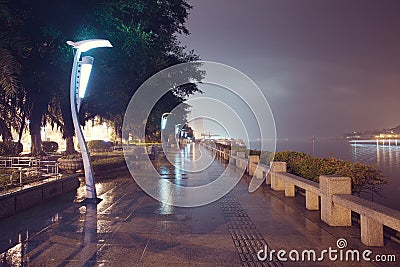 Xiamen rainy night Stock Photo