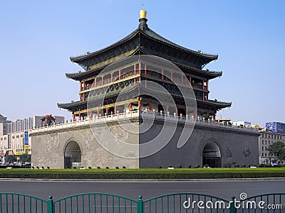 Xian Bell Tower - China Editorial Stock Photo