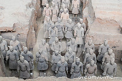 Xian China Terra Cotta Warriors Editorial Stock Photo