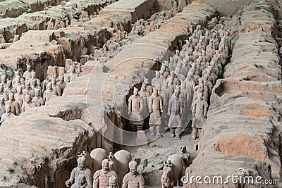 Xian China Terra Cotta Warriors Editorial Stock Photo