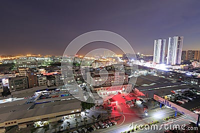 Xiang`an new district night sight, adobe rgb Editorial Stock Photo