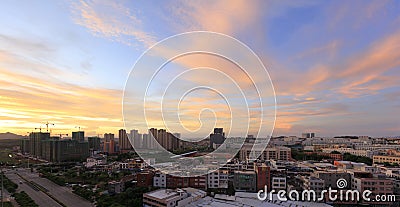 Xindian town sunrise, adobe rgb Editorial Stock Photo