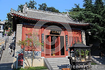 The Xiangshan Temple in Longmen Caves, Dragon Gate Grottoes, in Luoyang city Editorial Stock Photo