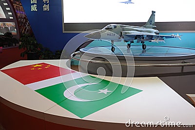 Xiaolong FC-1 JF-17 fighter model Editorial Stock Photo