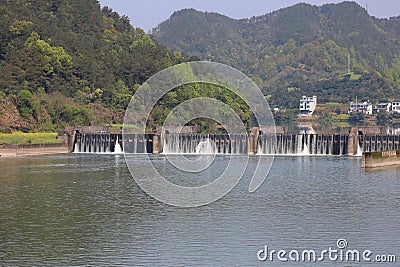 The Xin'anjiang Reservoir is located on the Xin'anjiang River Stock Photo