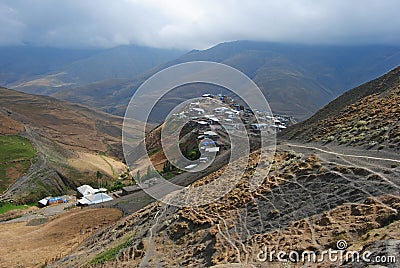 Xinaliq mountainous village in Azerbaijan. Stock Photo