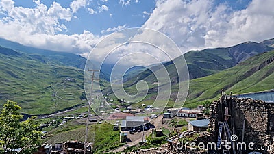 Xinaliq, an ancient village on the UNESCO list in the Azerbaijani part of the Caucasus, inhabited by the descendants of Noah Editorial Stock Photo