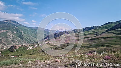Xinaliq, an ancient village on the UNESCO list in the Azerbaijani part of the Caucasus, inhabited by the descendants of Noah Stock Photo