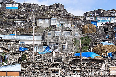 Xinaliq village Stock Photo