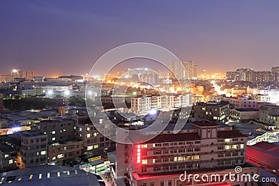 The xindian town night sight, adobe rgb Editorial Stock Photo