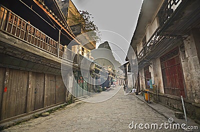 Xingping old street Editorial Stock Photo