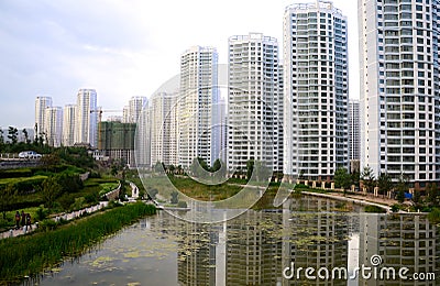 Xining City Developments Editorial Stock Photo