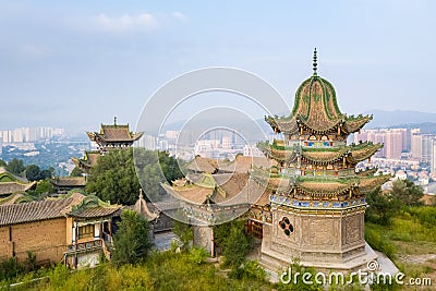 Xining south mountain gongbei temple Stock Photo