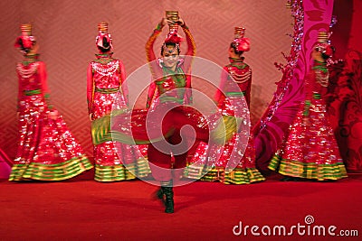Xinjiang dance Editorial Stock Photo