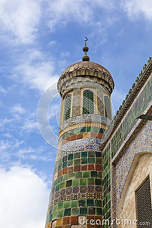 Xinjiang: islamic minaret Stock Photo