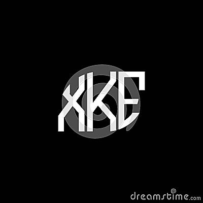 XKE letter logo design on black background. XKE creative initials letter logo concept. XKE letter design Vector Illustration