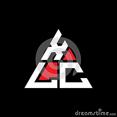 XLC triangle letter logo design with triangle shape. XLC triangle logo design monogram. XLC triangle vector logo template with red Vector Illustration