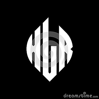 XLR circle letter logo design with circle and ellipse shape. XLR ellipse letters with typographic style. The three initials form a Vector Illustration