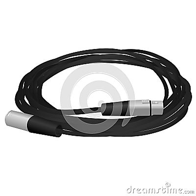 XLR/Microphone Cable Vector Illustration