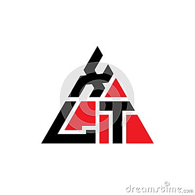 XLT triangle letter logo design with triangle shape. XLT triangle logo design monogram. XLT triangle vector logo template with red Vector Illustration