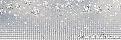 Christmas and New Year cloudy transparent vector background Vector Illustration