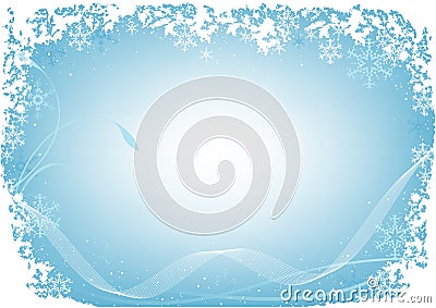 Xmas Blue Frost Vector Illustration