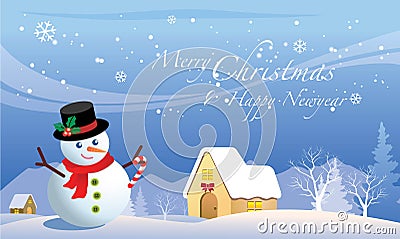 Xmas card Vector Illustration