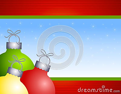 Xmas Ornaments Background Cartoon Illustration