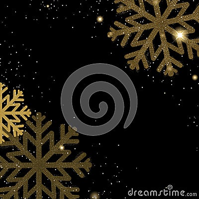 Xmas Postcard With Snowflake Vector Illustration