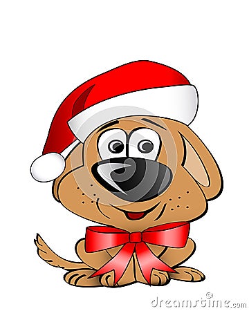 Xmas puppy Vector Illustration