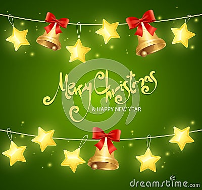 Xmass Card Background with Text. Vector Vector Illustration