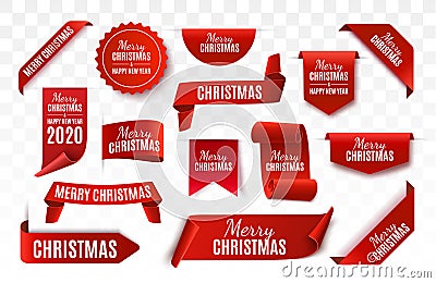 Merry Christmas Tag isolated. Vector Vector Illustration