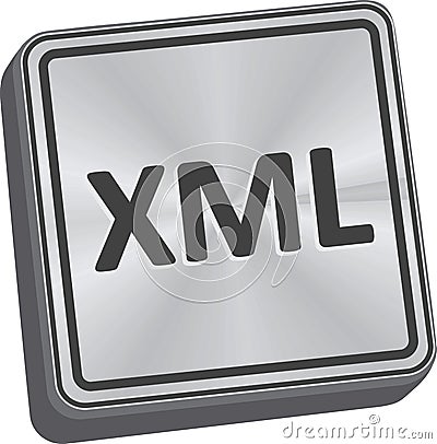 XML Button Vector Illustration