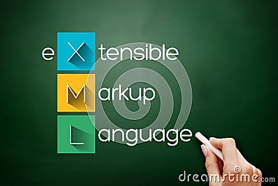 XML - eXtensible Markup Language acronym Stock Photo