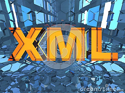 XML - Extensible Markup Language Stock Photo