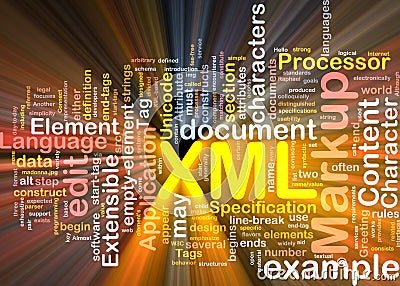 XML word cloud box package Cartoon Illustration