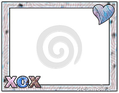 XOX lavender and blue layout Stock Photo