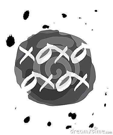 Xoxo drops Vector Illustration