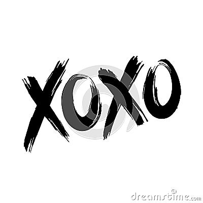 XOXO hugs and kisses Vector Illustration