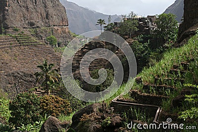 Xoxo valley, Santa Antao island, Cape Verde Stock Photo