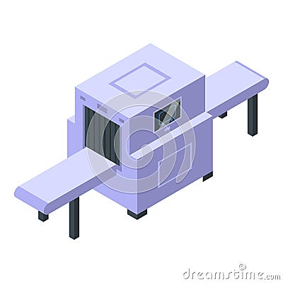 Xray device icon isometric vector. Radiology scan Vector Illustration