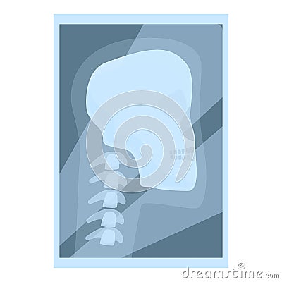 Xray shoulder scan icon cartoon vector. Medical machine Vector Illustration