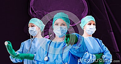 Xray skull medical doctor female Stock Photo